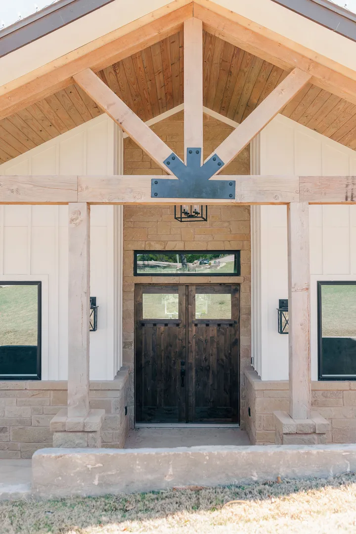 Entrance to a finished home